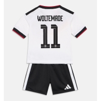 Camiseta Alemania Nick Woltemade #11 Primera Equipación Replica Mundial 2026 para niños mangas cortas (+ Pantalones cortos)